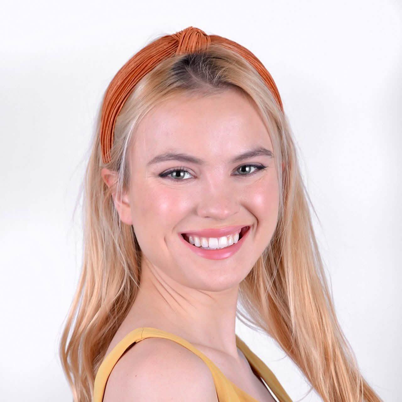 3-Pack: Pleated Solid "C" Shaped Head Band