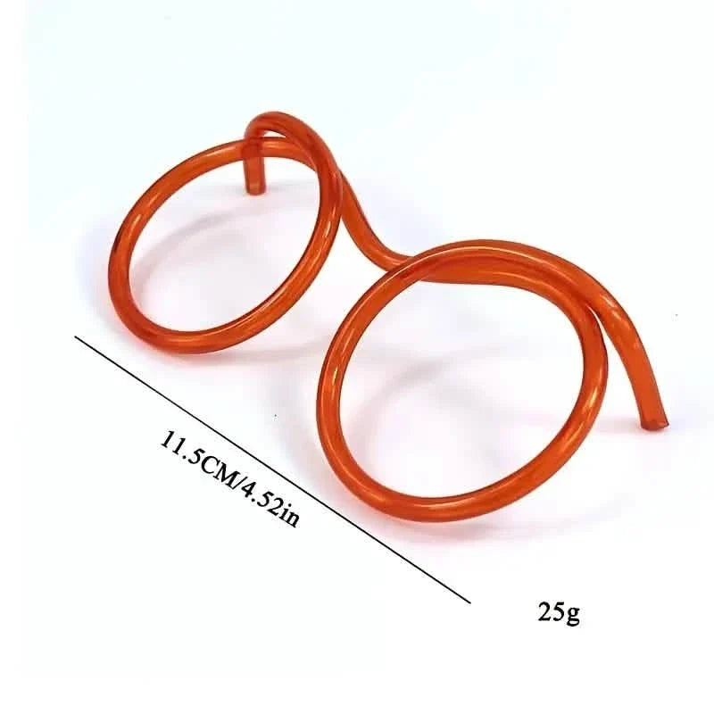 3-Pack: Creative Fun Glasses Straw Crazy Funny Art Straw