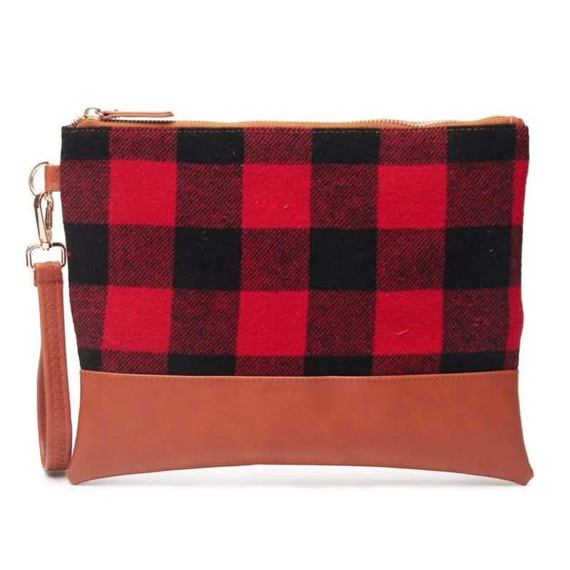 Buffalo Plaid Clutch Durable and Lightweight Wristlet