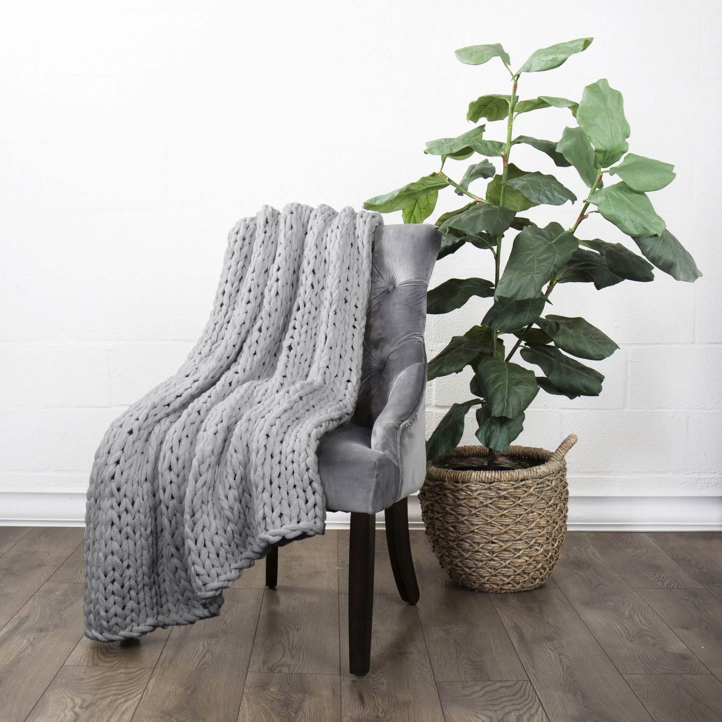 Chunky Knit Throw Blanket