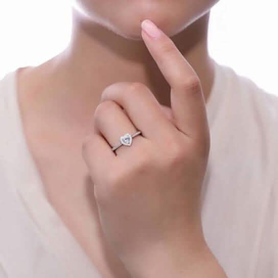 Halo Heart Cut Engagement Ring