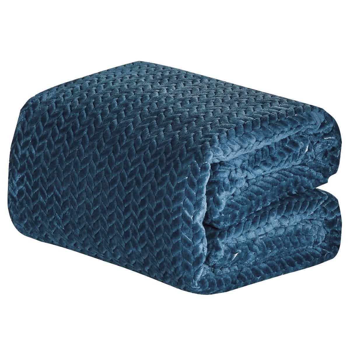 Oversized Chevron Braided Throw Blanket