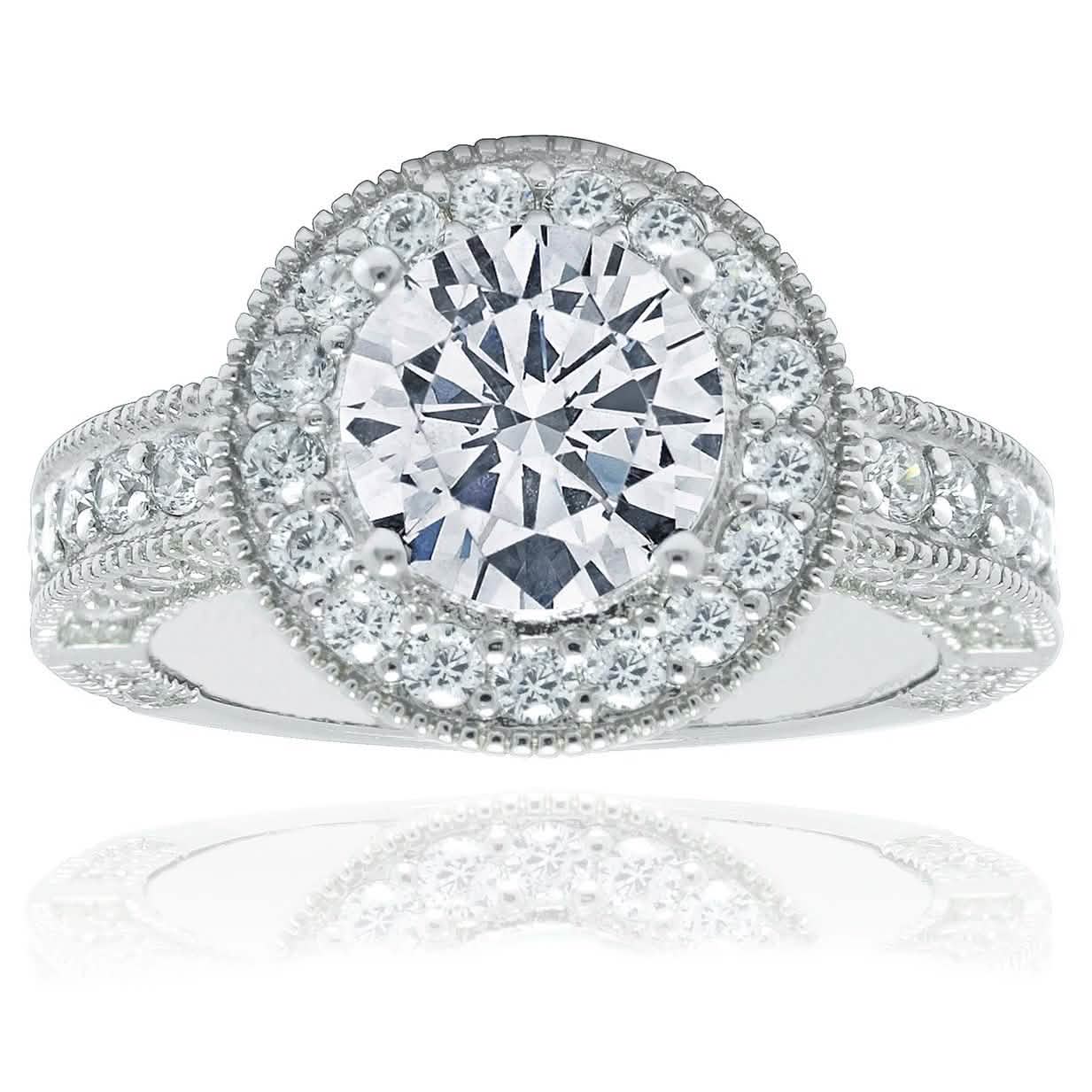 Round Halo Colored Rings