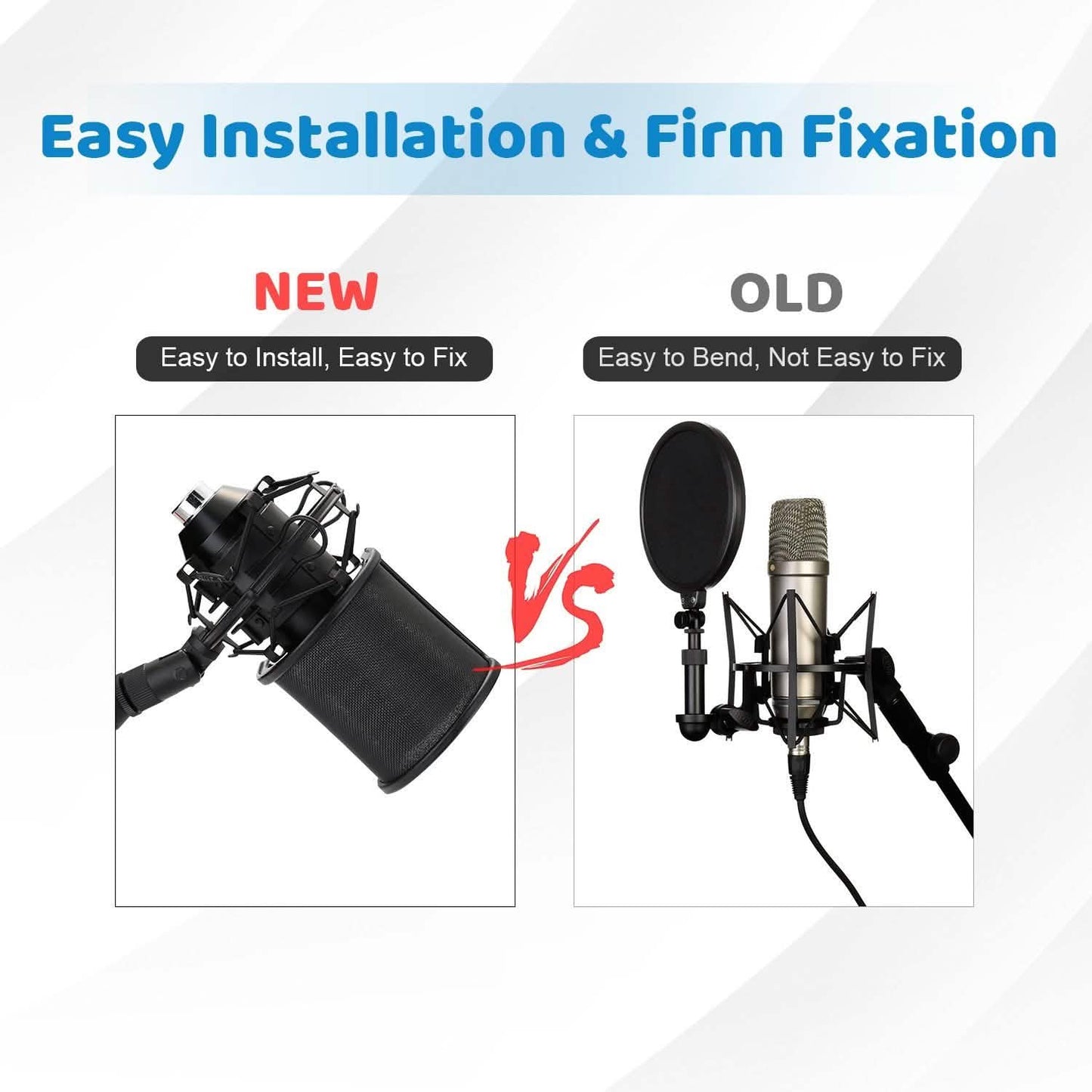 Studio Microphone Pop 3 Filter Layers Windscreen Shield Cover Mesh