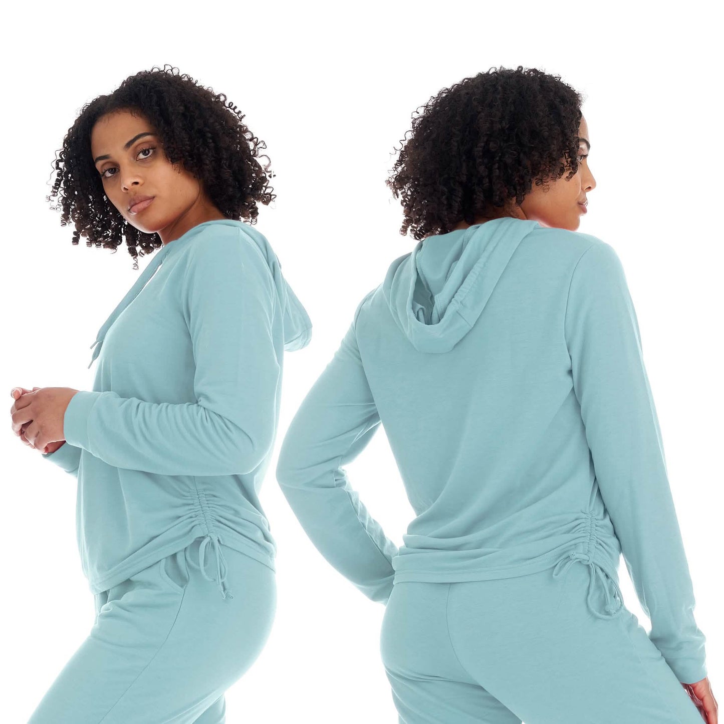 Women's Athleisure French Terry Fleece Pullover Hoodie Sweatshirt