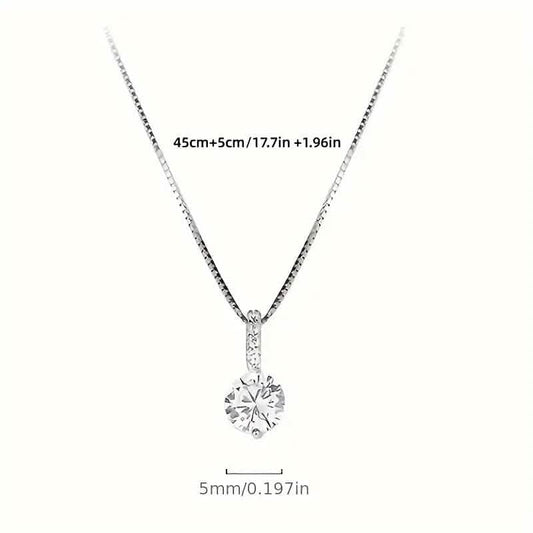 Zirconia Water Drop Pendant Clavicle Chain Necklace