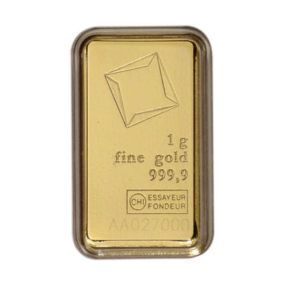 1 Gram Gold Bar - Valcambi Suisse - 999.9 Fine in Sealed Assay