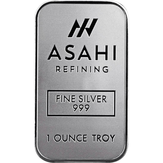 1 oz Silver Bar - Asahi .999 Fine Silver
