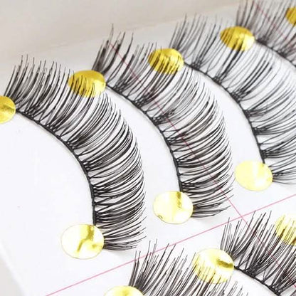 10-Pairs: Makeup Handmade Natural Fashion Long False Eyelashes