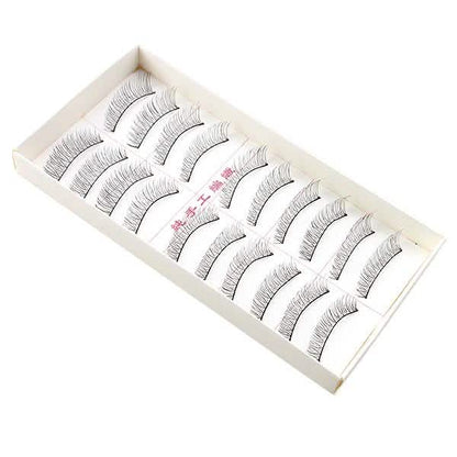 10-Pairs: Makeup Handmade Natural Fashion Long False Eyelashes