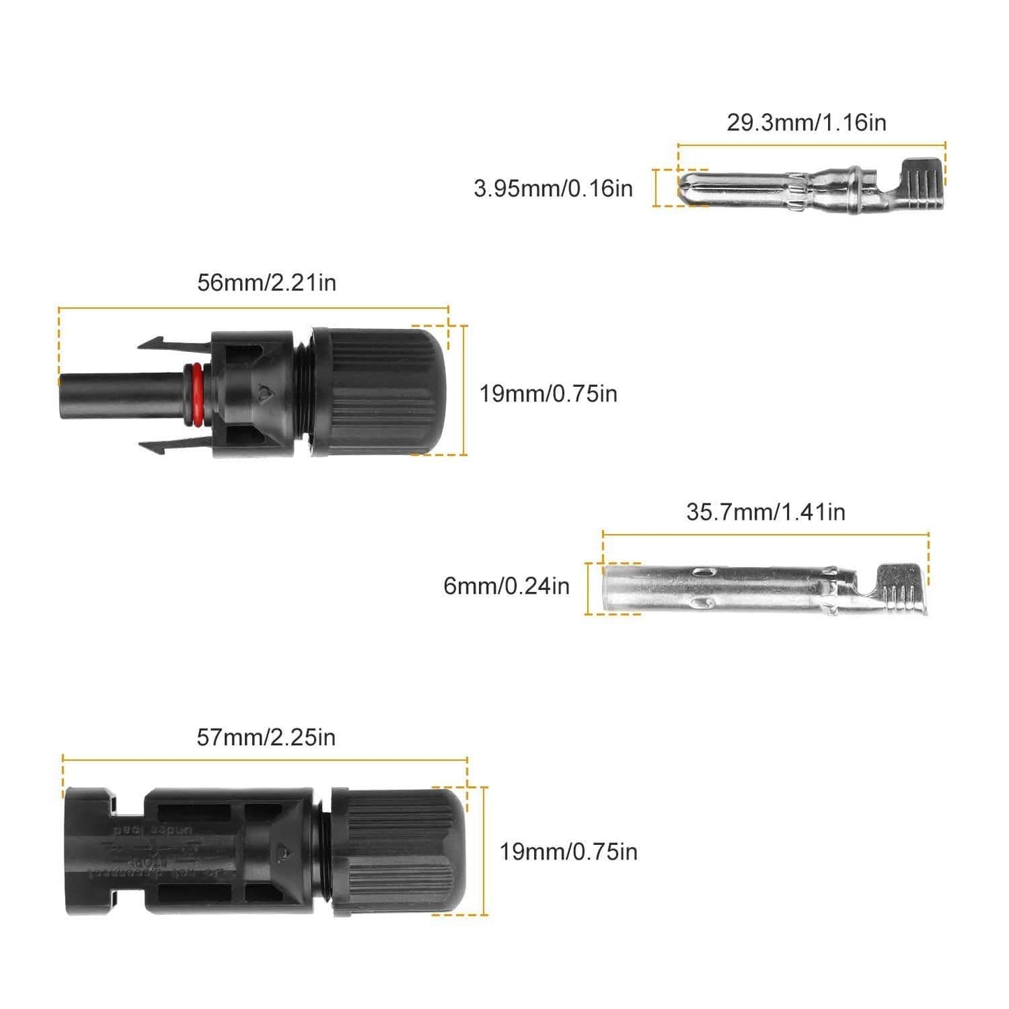 10-Pairs: Solar Panel Connectors
