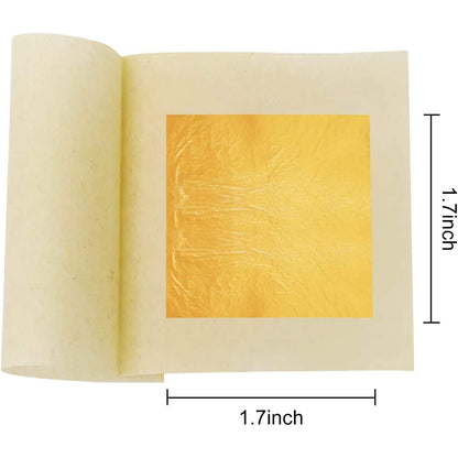 10-Piece: 4.33cm Edible Gold Leaf Sheets