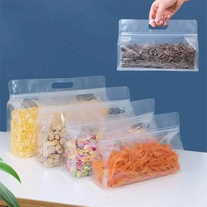 10-Pieces: Reusable Silicone Leakproof Food Storage Bags
