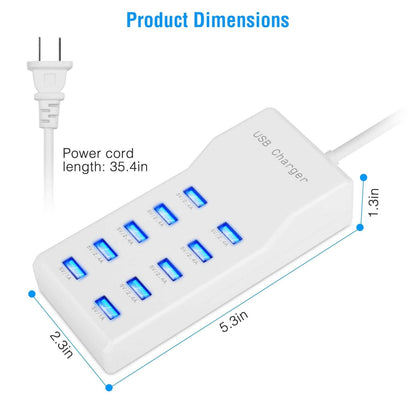 10-Ports 50W USB Wall Fast Charging Power Adapter
