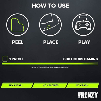 100% Natural Frenzy Gaming Energy Patches