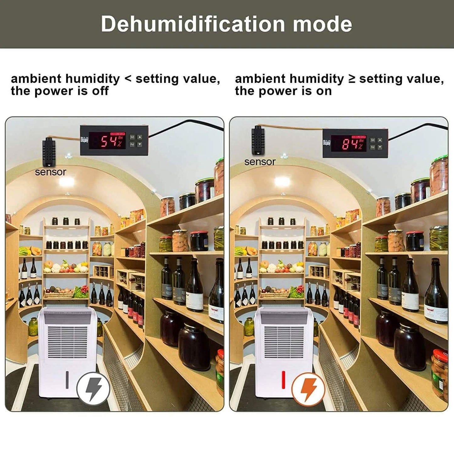 110V Digital Air Humidity Control Controller WH8040