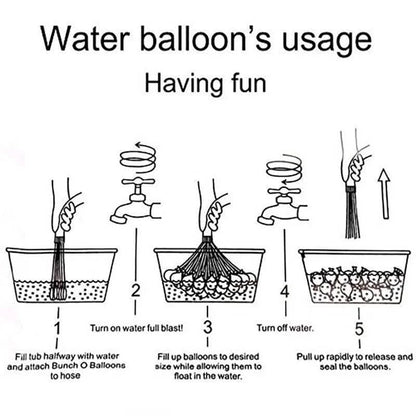 111-Pieces: Quick Filling Water Balloon Bombs