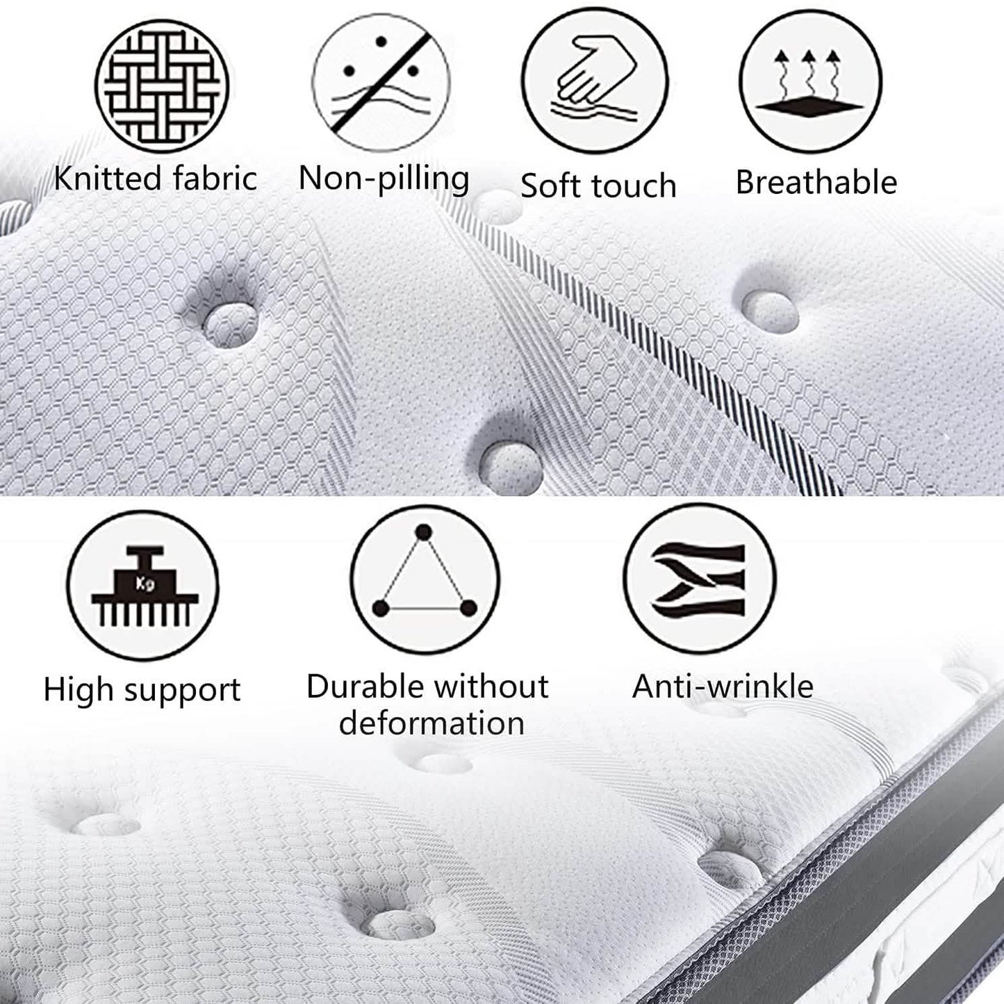 12" Hybrid Pocket Spring Mattress