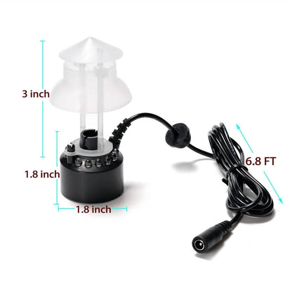 12 LED Mist Water Fountain Machine Atomizer Air Humidifier