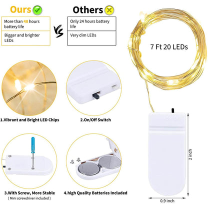 12-Pack: Led Fairy Lights Battery Operated String Lights