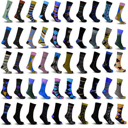 12-Pairs: Men's James Fiallo Premium Quality Dress Socks