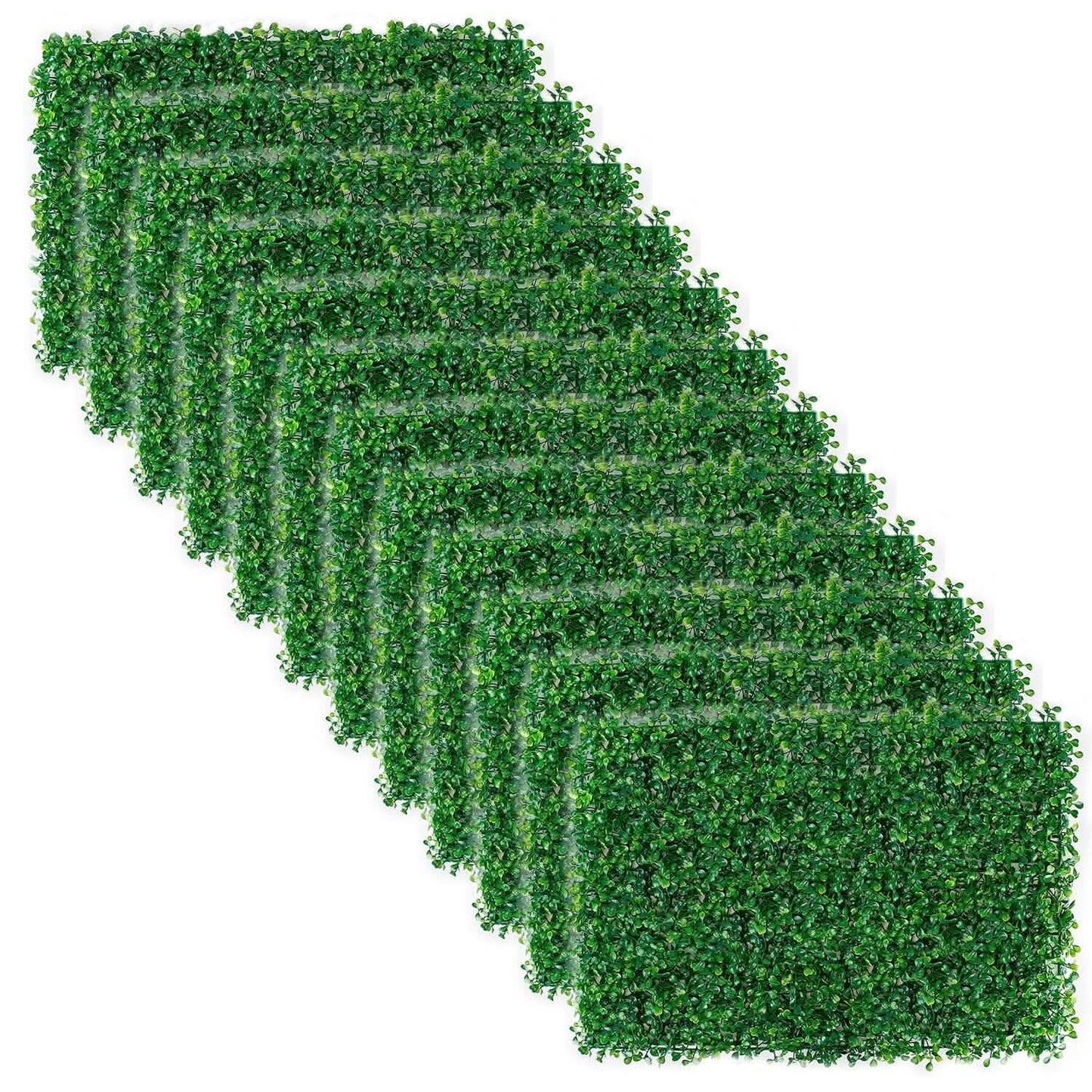12-Piece: Artificial Boxwood Plant Grass