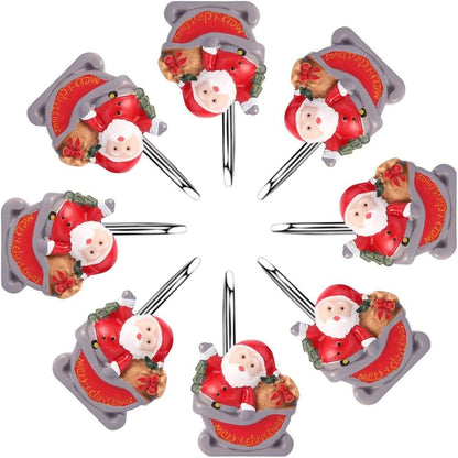 12-Pieces: Christmas Shower Curtain Anti-Rust Hooks