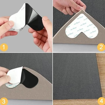 12-Pieces: Double Sided Non-Slip Rug Pads Rug Tape Stickers