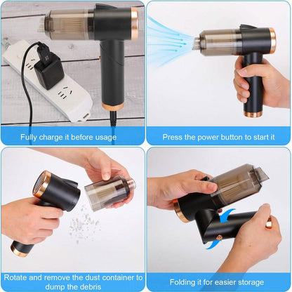 120W 9000PA Cordless Handheld Car Vacuum Cleaner with Searchlight