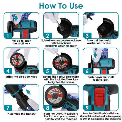 12V Cordless Mini Angle Grinding Machine