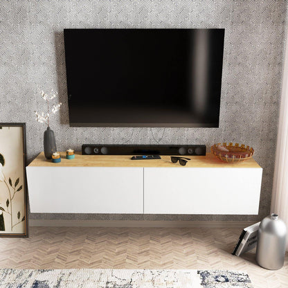 Poling 63" Wide Floating TV Stand and Media Console for TVs up to 70"