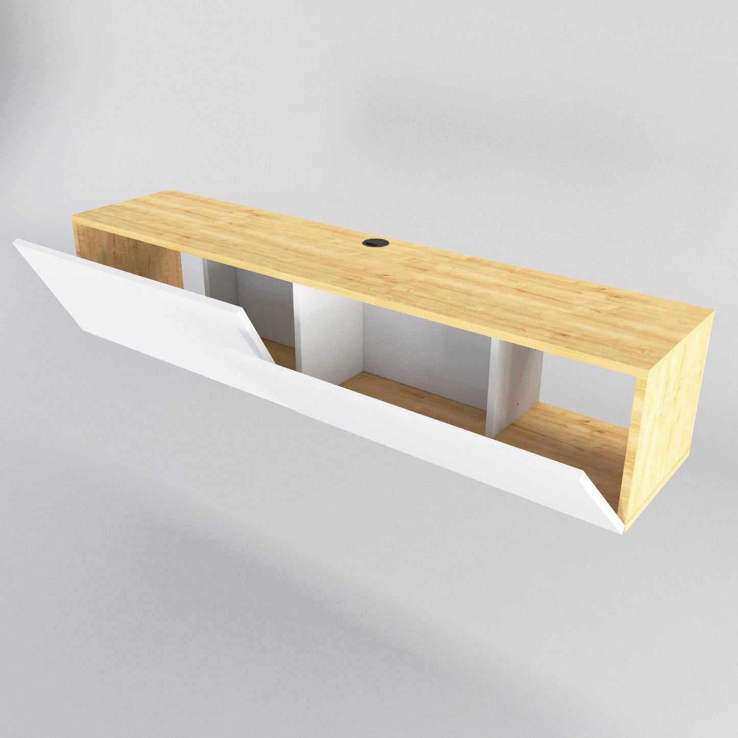 Poling 63" Wide Floating TV Stand and Media Console for TVs up to 70"