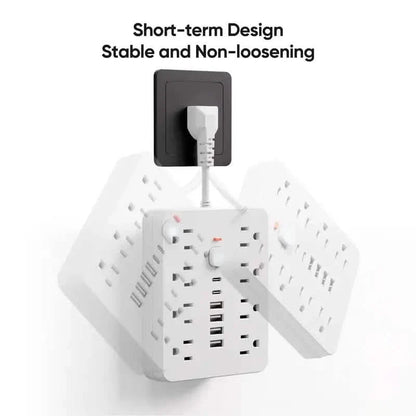 14-in-1 Power Strip With 4 USB Outlets, 2 Type-C Outlet and 8 AC Socket Outlets