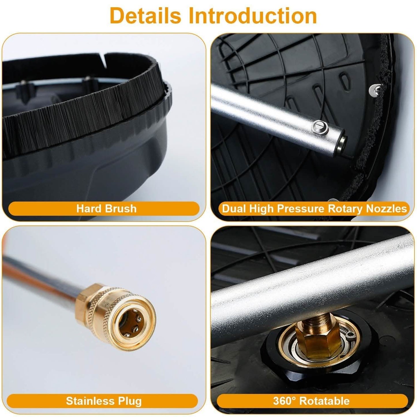 15" High Pressure Flat Surface Cleaner