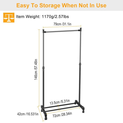 15 kg./33 lbs. Height Adjustable Garment Racks
