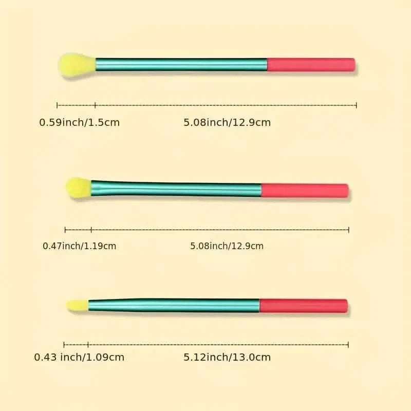 15-Pieces: Rainbow Color High Quality Makeup Brush Set