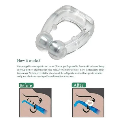 16-Pack: Silicone Magnetic Nose Clip Portable Mini Anti Snoring
