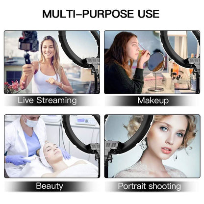 18" LED Ring Light 55W 3200K-5 600K Dimmable Selfie Ring Light