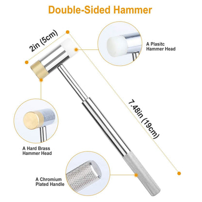 19-Piece: Hammer Punch Set Drift Pin Punch Kit with Portable Storage Box