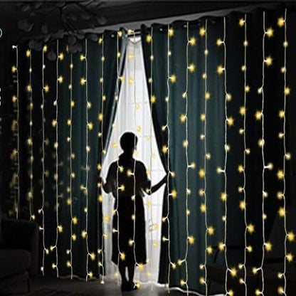 19.6 x 6.6 FT. 448 LED Warm White Waterproof String Fairy Curtain Lights