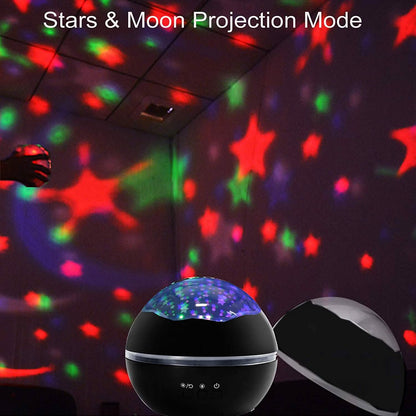 2-in-1 Ocean Star Night Light Projector Lamp 360 Degree Rotating