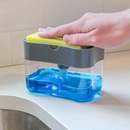 2-in-1 Soap Dispenser Pump with Sponge Holder