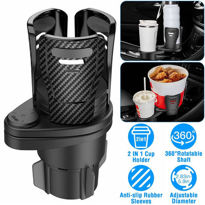 2-in-1 Universal Car Cup Mount Holder with Adjustable Base
