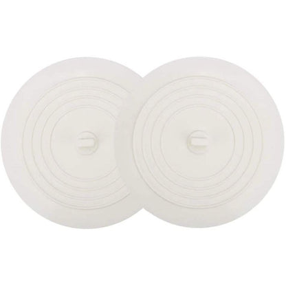 2-Pack: 6" Large Silicone Drain Plug Hair Stopper Flat Suction Cover