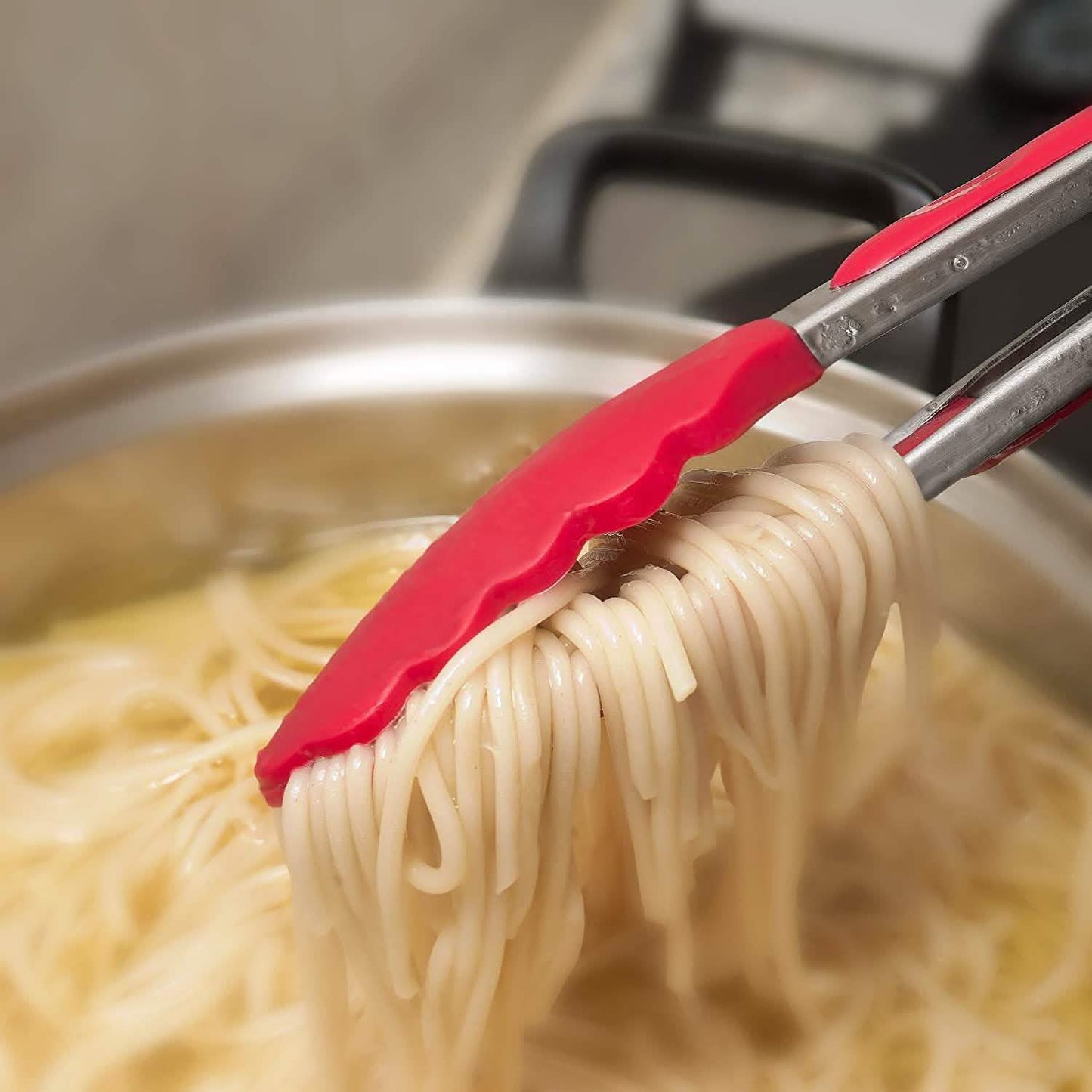 2-Pack: Chef's Star Premium Silicone Kitchen Tongs