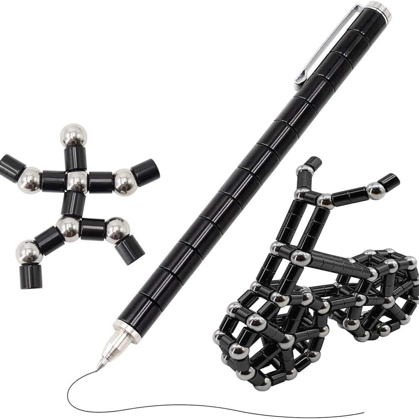 2-Pack: Decompression Magnet Metal Pen