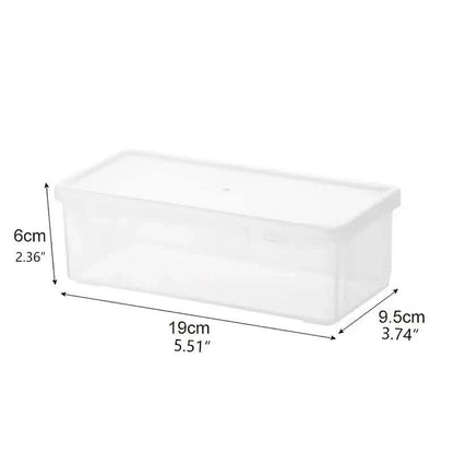 2-Pack: Extra Large Capacity Plastic Pencil Box Stackable Translucent Clear Pencil Box