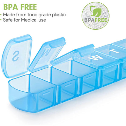 2-Pack: Extra Large Weekly Pill Organizer