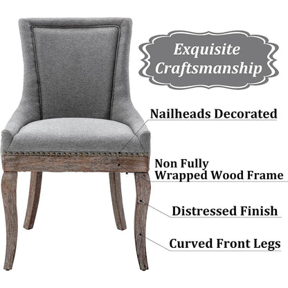 2-Pack: Fabric Upholstered Side Chairs Set