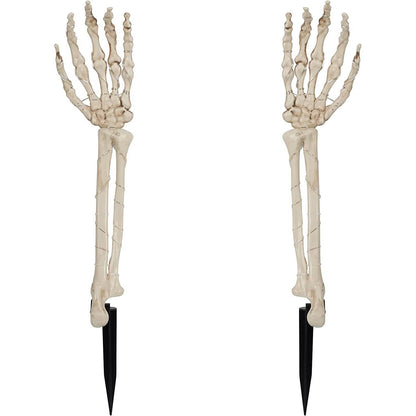 2-Pack: Light Up Skull Arm Stakes